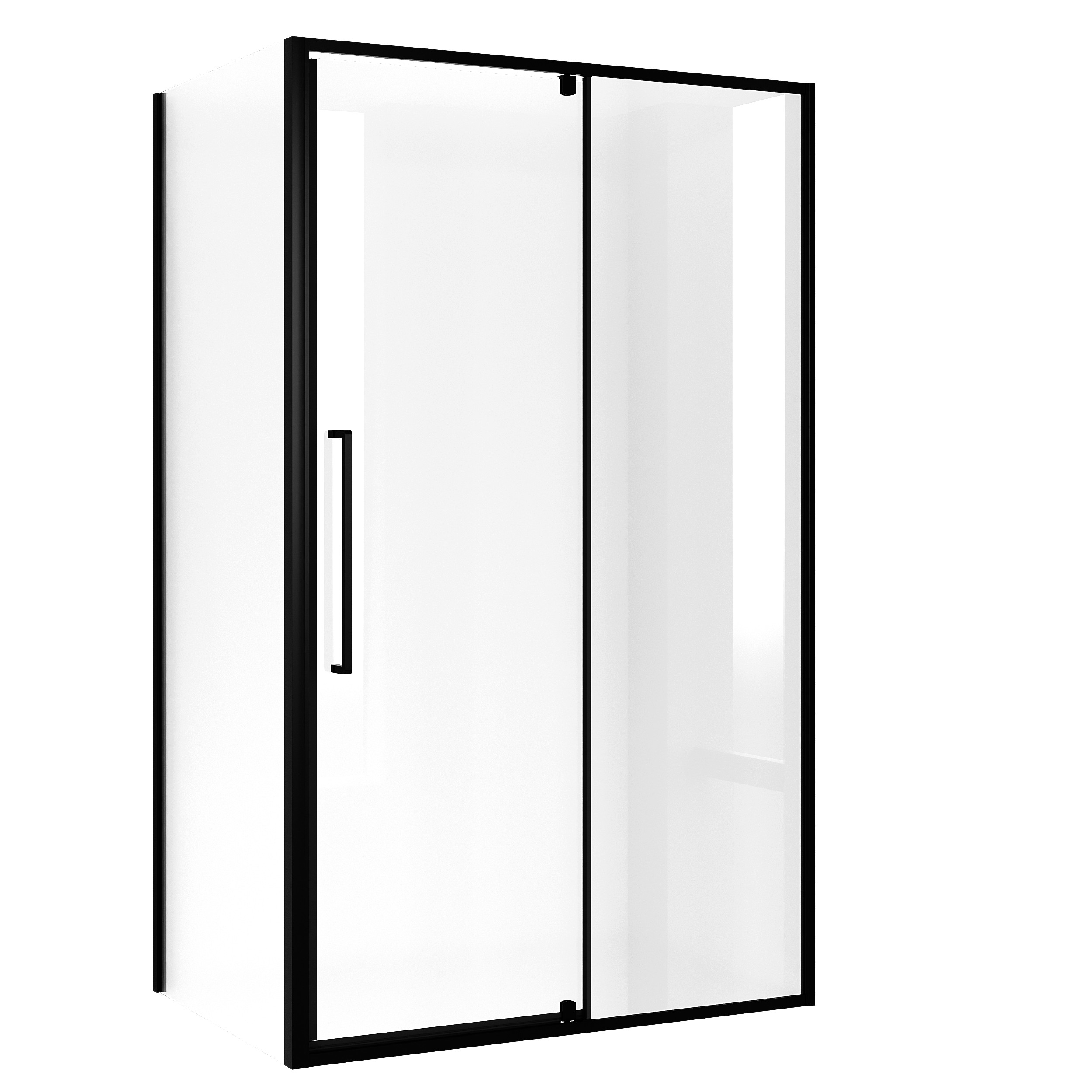 Душевой уголок Niagara Nova NG-85-11AB-A80B-34 110x80, стекло прозрачное, профиль черный матовый - фото 1