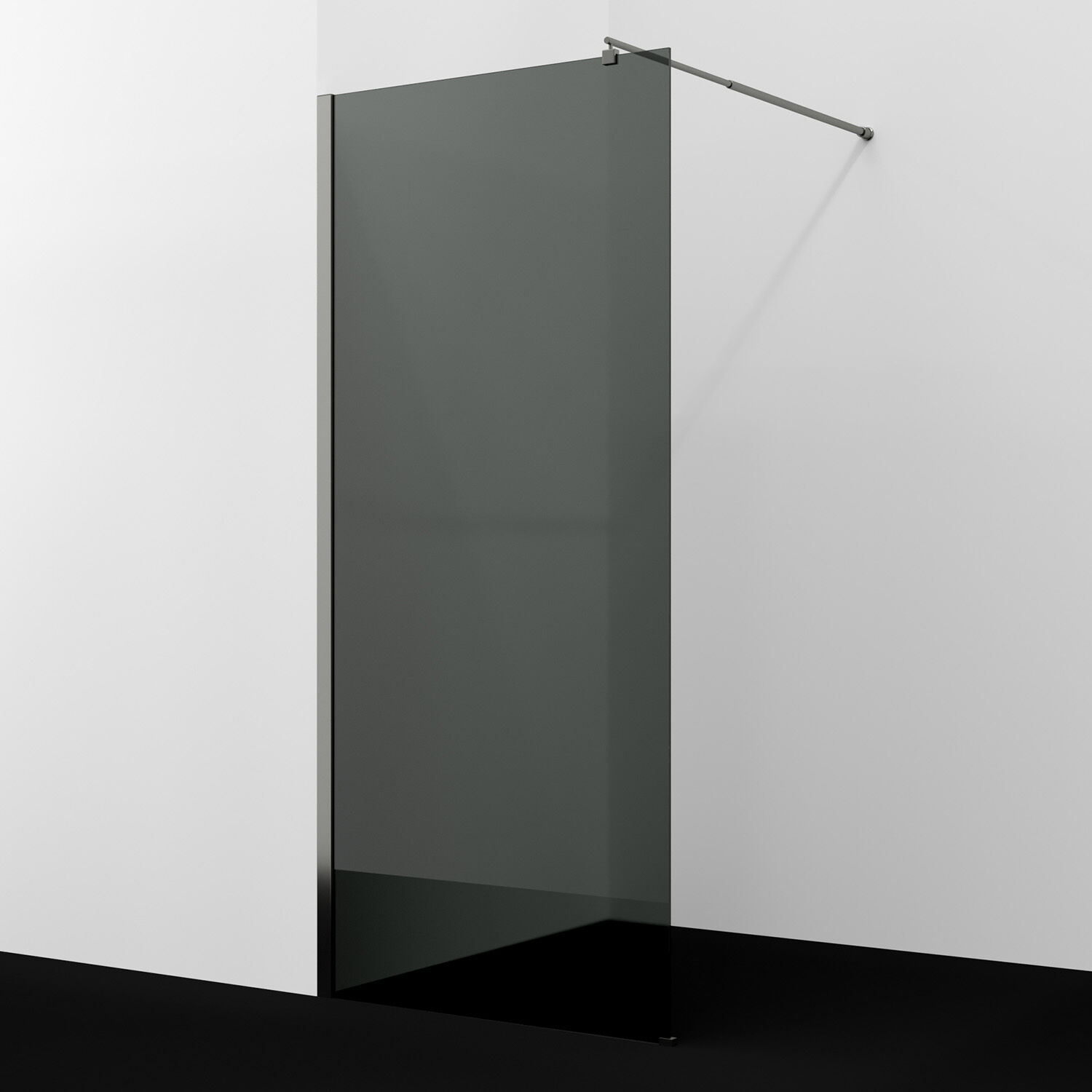 Душевая перегородка WasserKRAFT Rur 30W46GR-TG 110x200, стекло тонированное, профиль графит