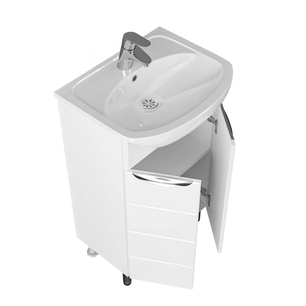 Тумба Санта Родос 50 N, под раковину Уют, цвет белый - фото 1