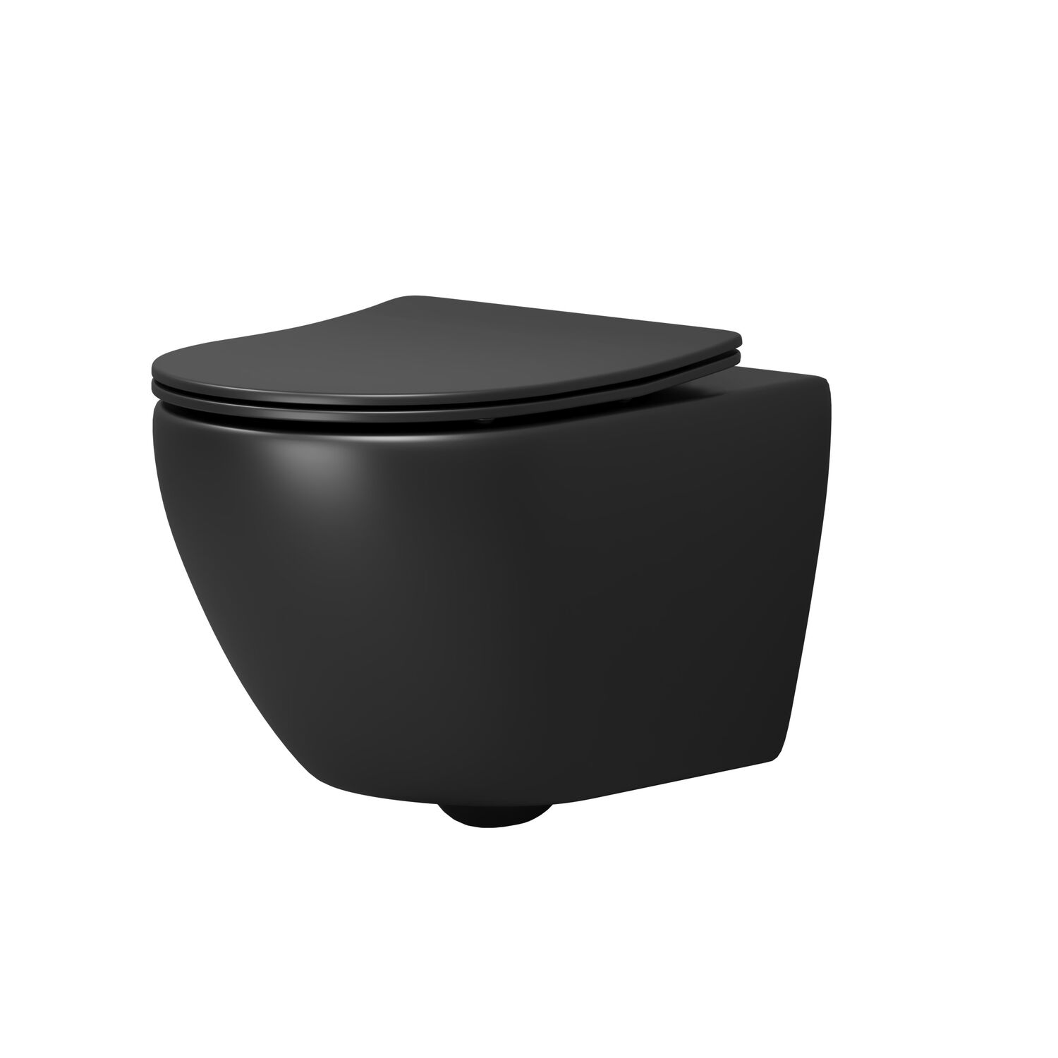 Унитаз Grossman Tornado GR-4457 BMSQ подвесной, безободковый, с сиденьем микролифт, цвет черный матовый