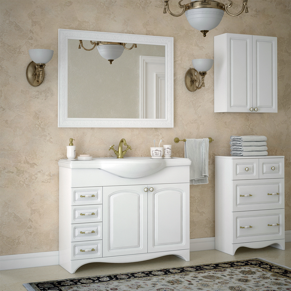 Мебель для ванной Corozo Классика 105, цвет белый