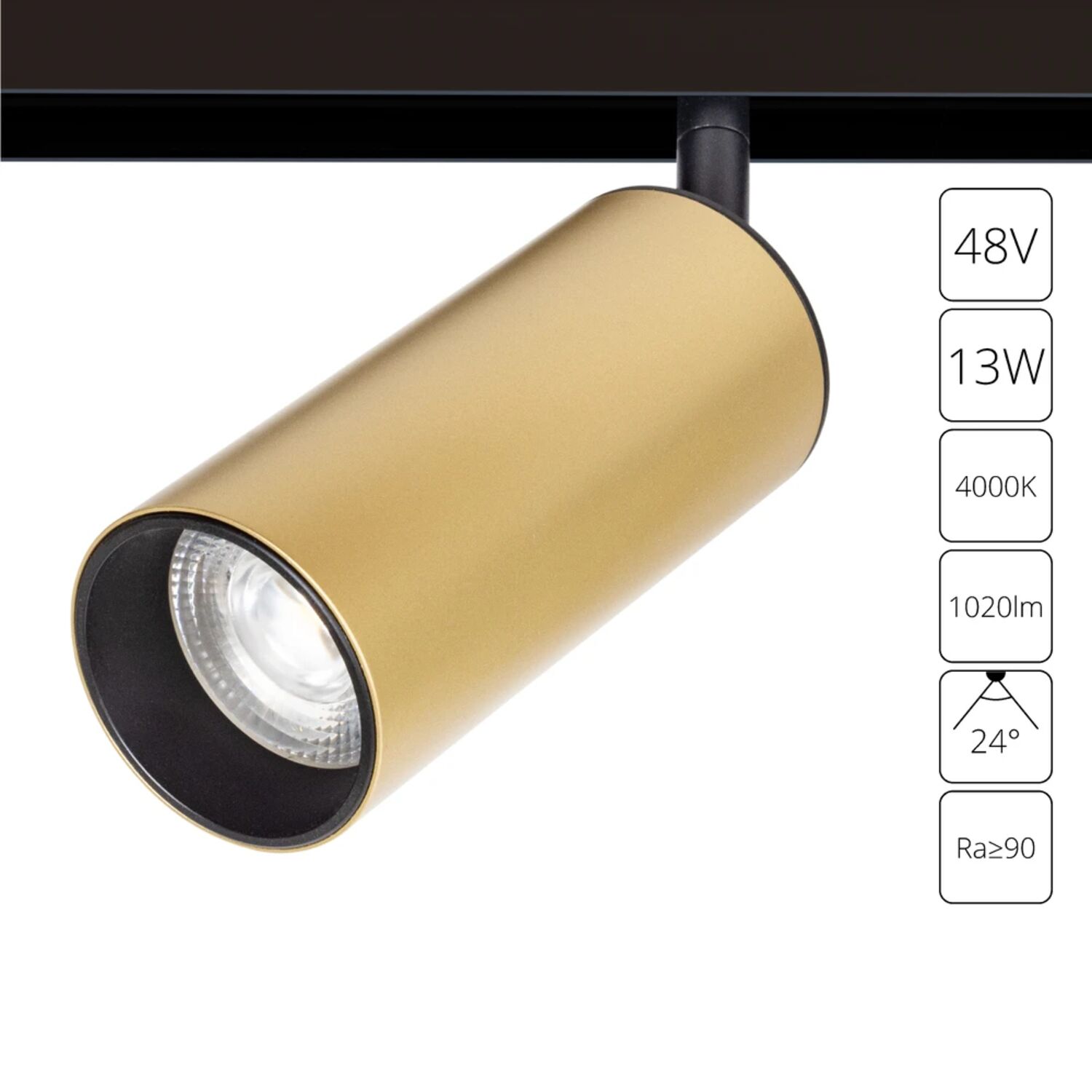 Магнитный трековый светильник Arte Lamp Linea A4661PL-1SG, арматура матовое золото   