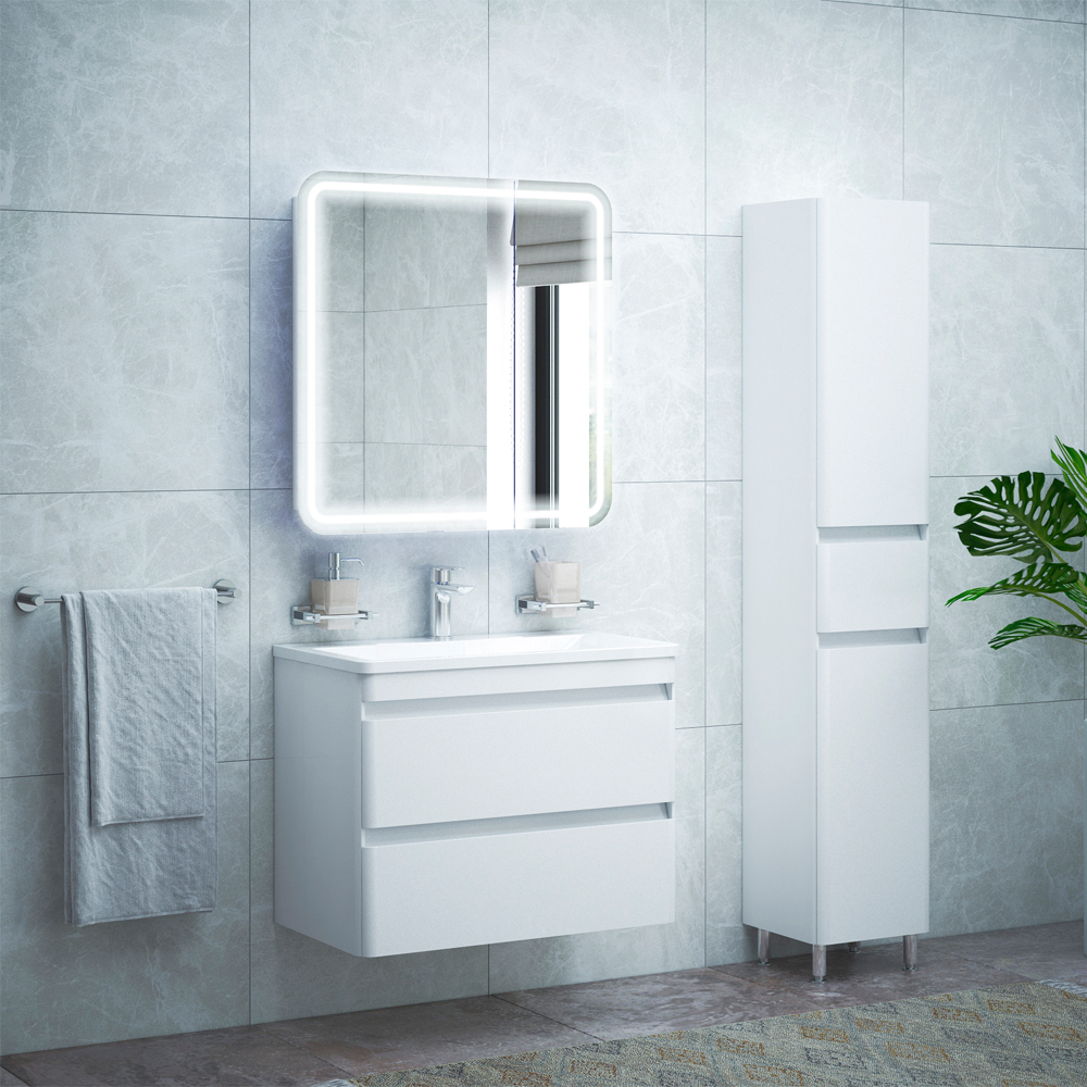 Мебель для ванной Corozo Алабама Z2 80, подвесная, цвет белый