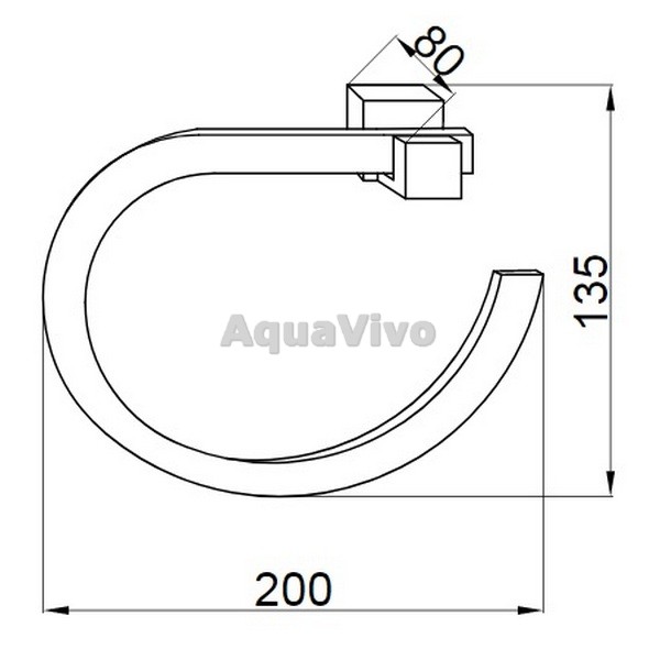 Boheme Venturo 10306 Кольцо для полотенца, цвет хром