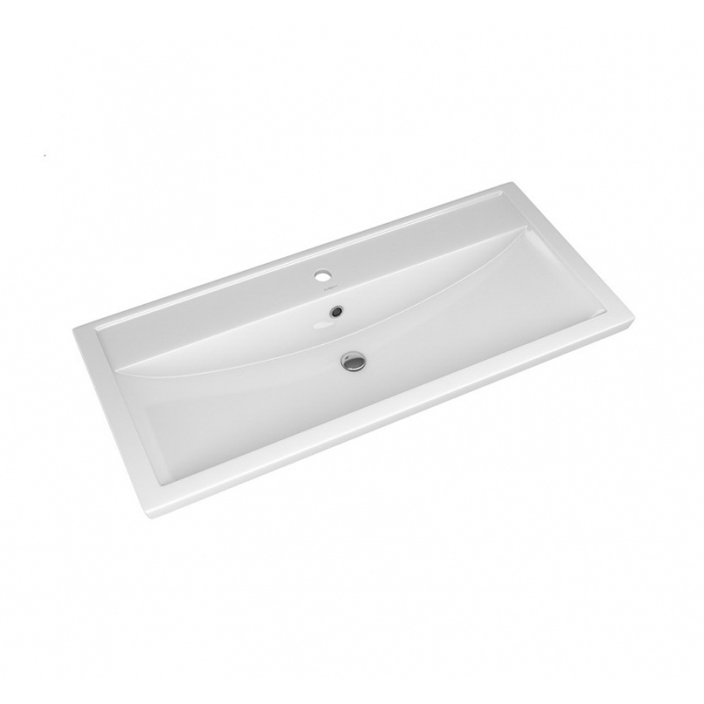 Мебель для ванной Санта Лондон 100 подвесная, с раковиной Фостер, с ящиками, цвет белый