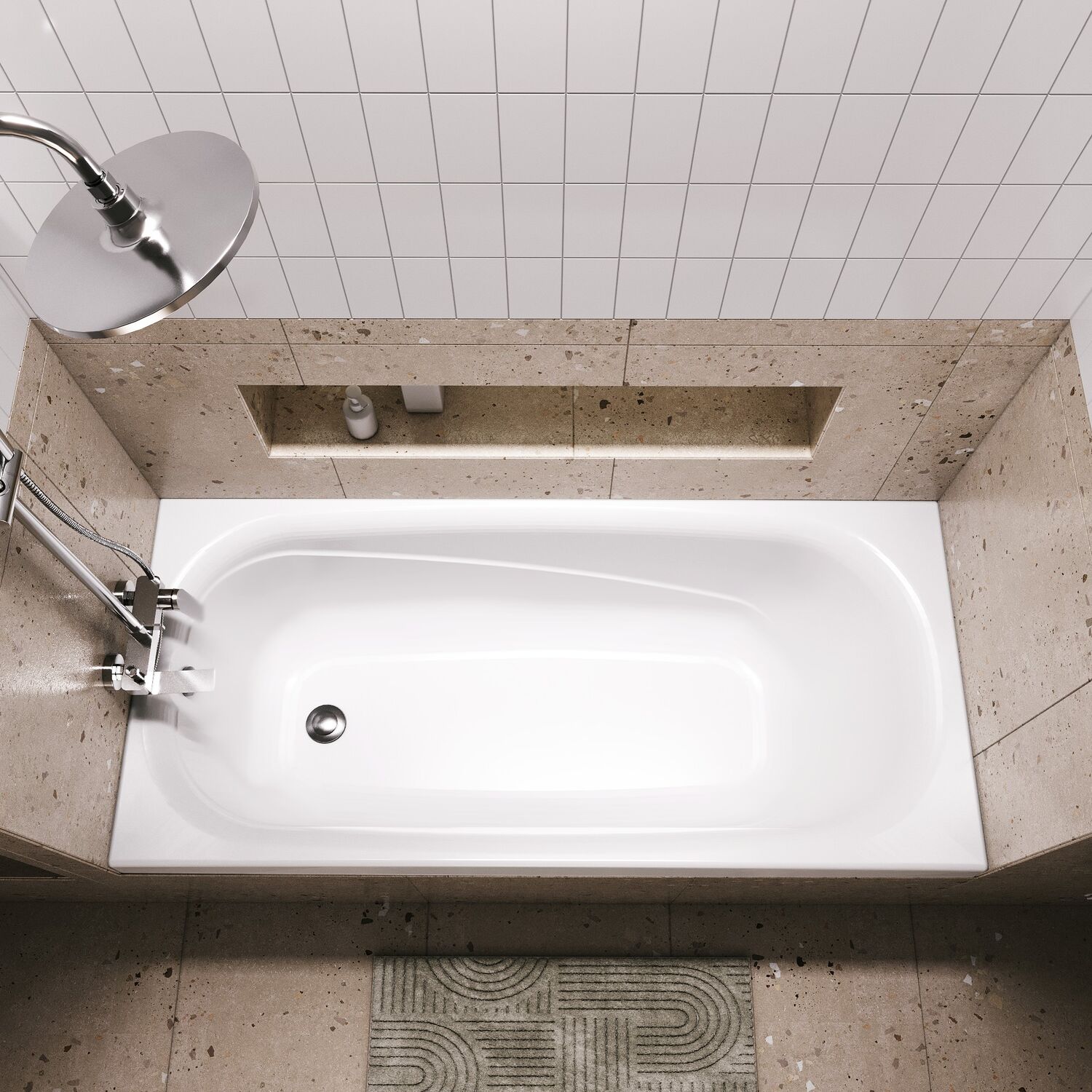 Ванна Niagara Atrio NG-A18070 180х70 акриловая, цвет белый глянцевый - фото 1