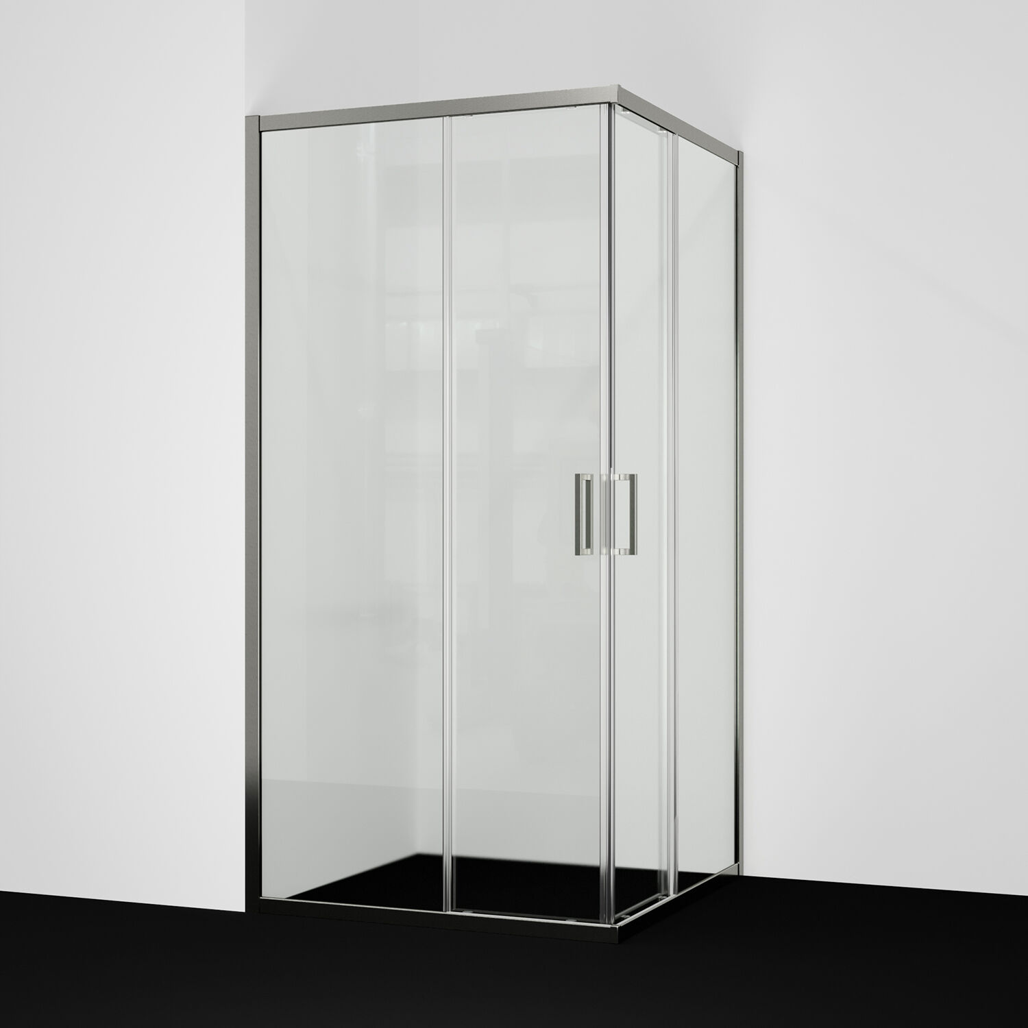 Душевой уголок WasserKRAFT Tauber 64S03 90x90, стекло прозрачное, профиль никель