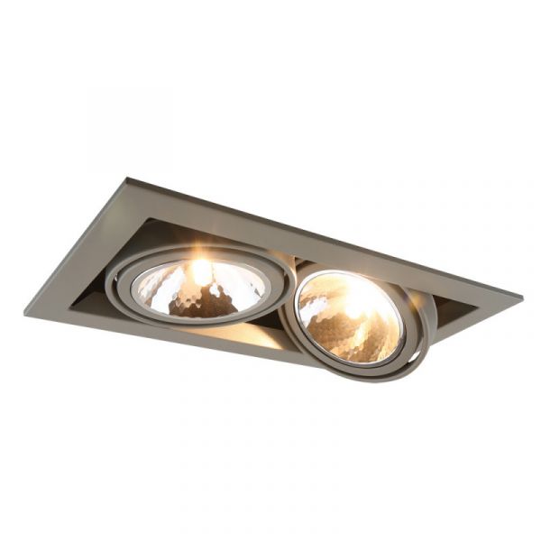 Точечный светильник Arte Lamp Cardani Semplice A5949PL-2GY, арматура серая, 35х20 см