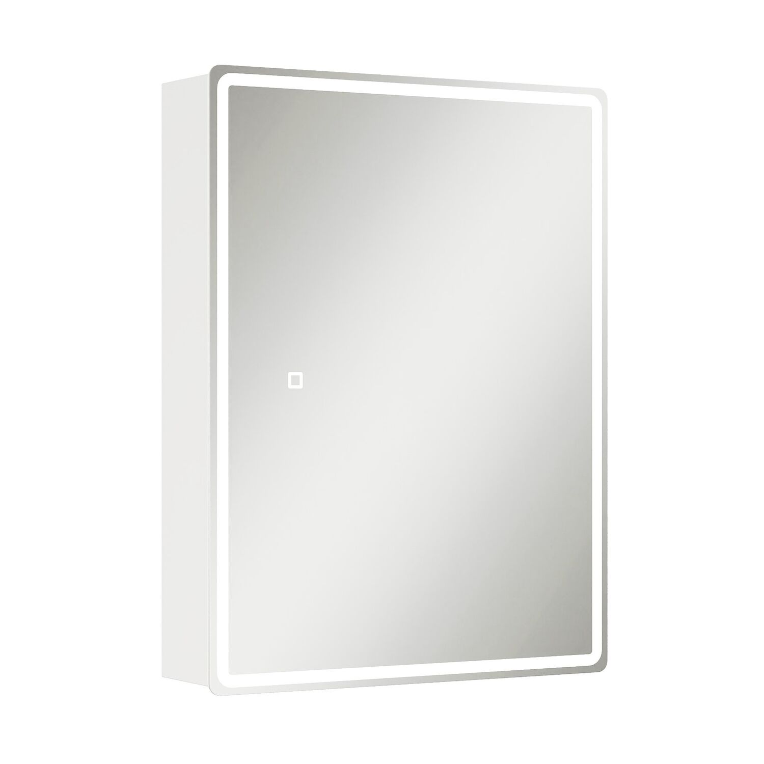 Шкаф-зеркало Оника Орби 60, с подсветкой и диммером, цвет белый - фото 1