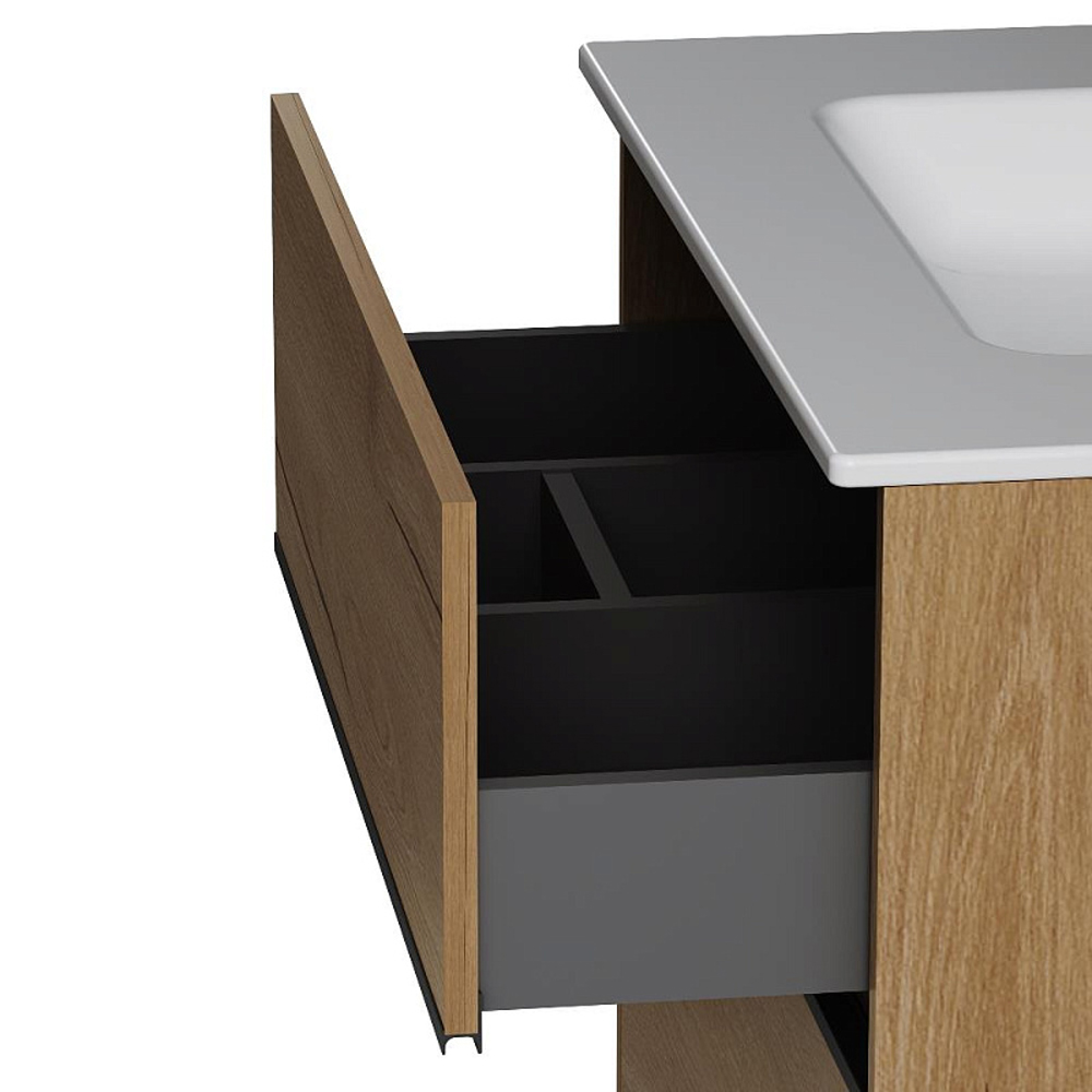 Тумба под раковину AM.PM Sense 80 подвесная/напольная, цвет светлое дерево