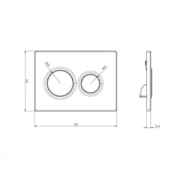 Кнопка смыва Berges Novum O5 040065 для унитаза, цвет черный Soft Touch - фото 1