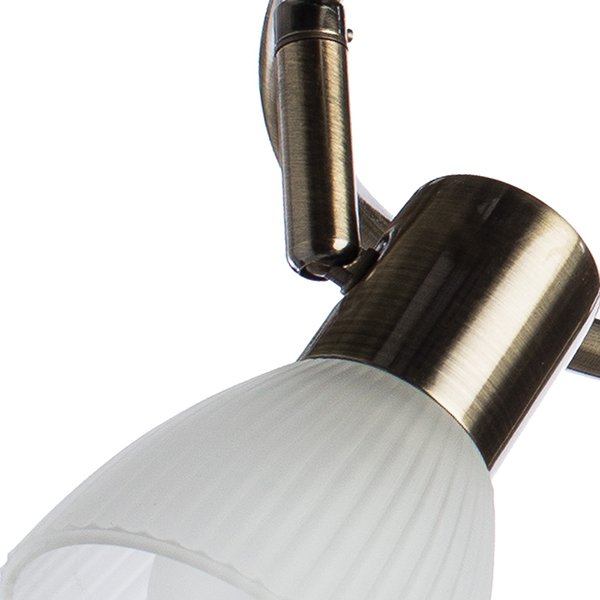 Спот Arte Lamp Parry A5062PL-3AB, арматура бронза, плафоны стекло белое, 42х42 см - фото 1