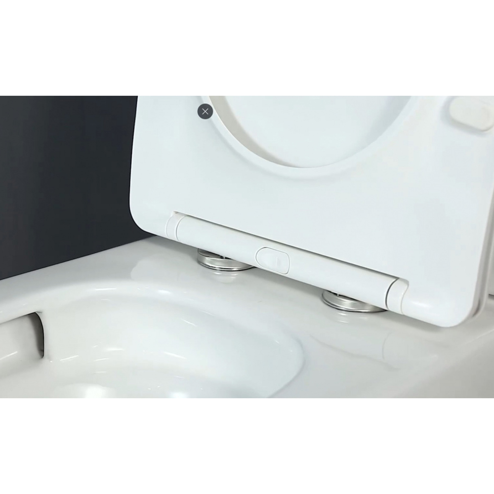 Унитаз CeruttiSPA Orlter Tornado CT10097 напольный, безободковый, смыв Торнадо, с сиденьем микролифт, цвет белый - фото 1