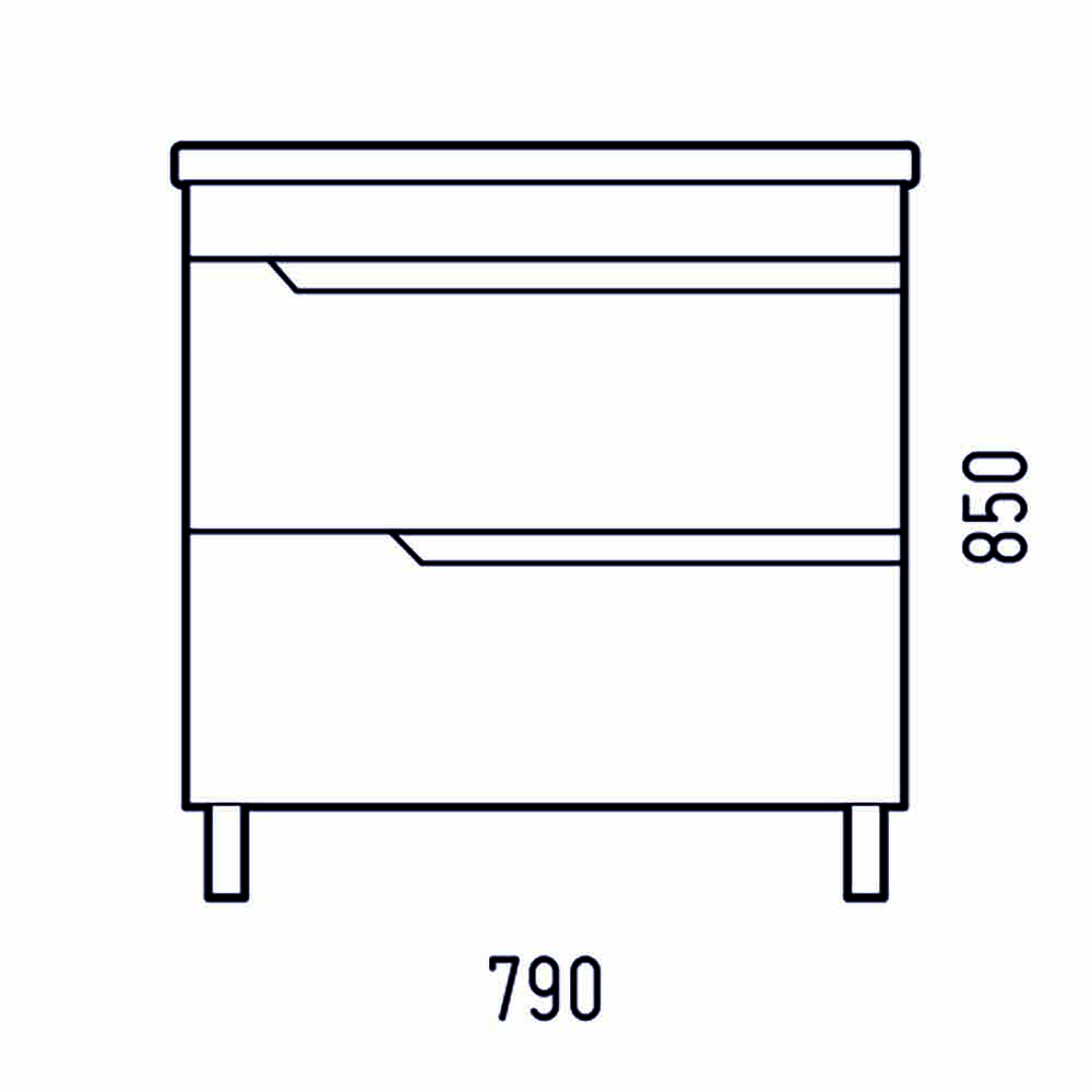 Тумба под раковину Corozo Юрма Люкс Z2 80, цвет белый - фото 1
