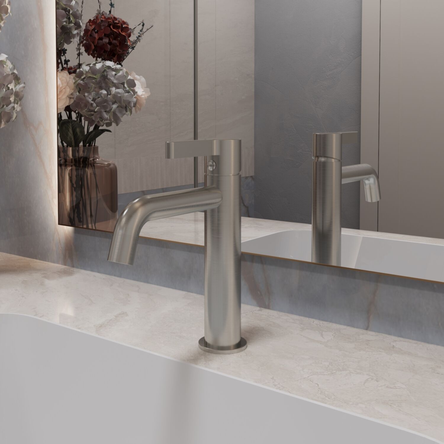 Смеситель Vincea Villa VBF-1VL1BN для раковины, цвет брашированный никель - фото 1