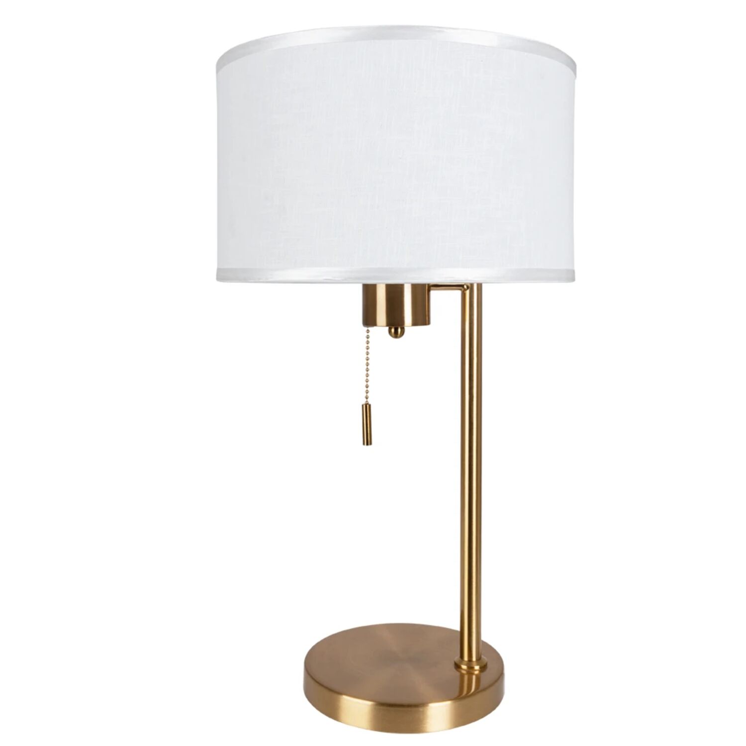 Декоративная настольная лампа Arte Lamp Proxima A4031LT-1PB, арматура полированная медь, плафон ткань белая