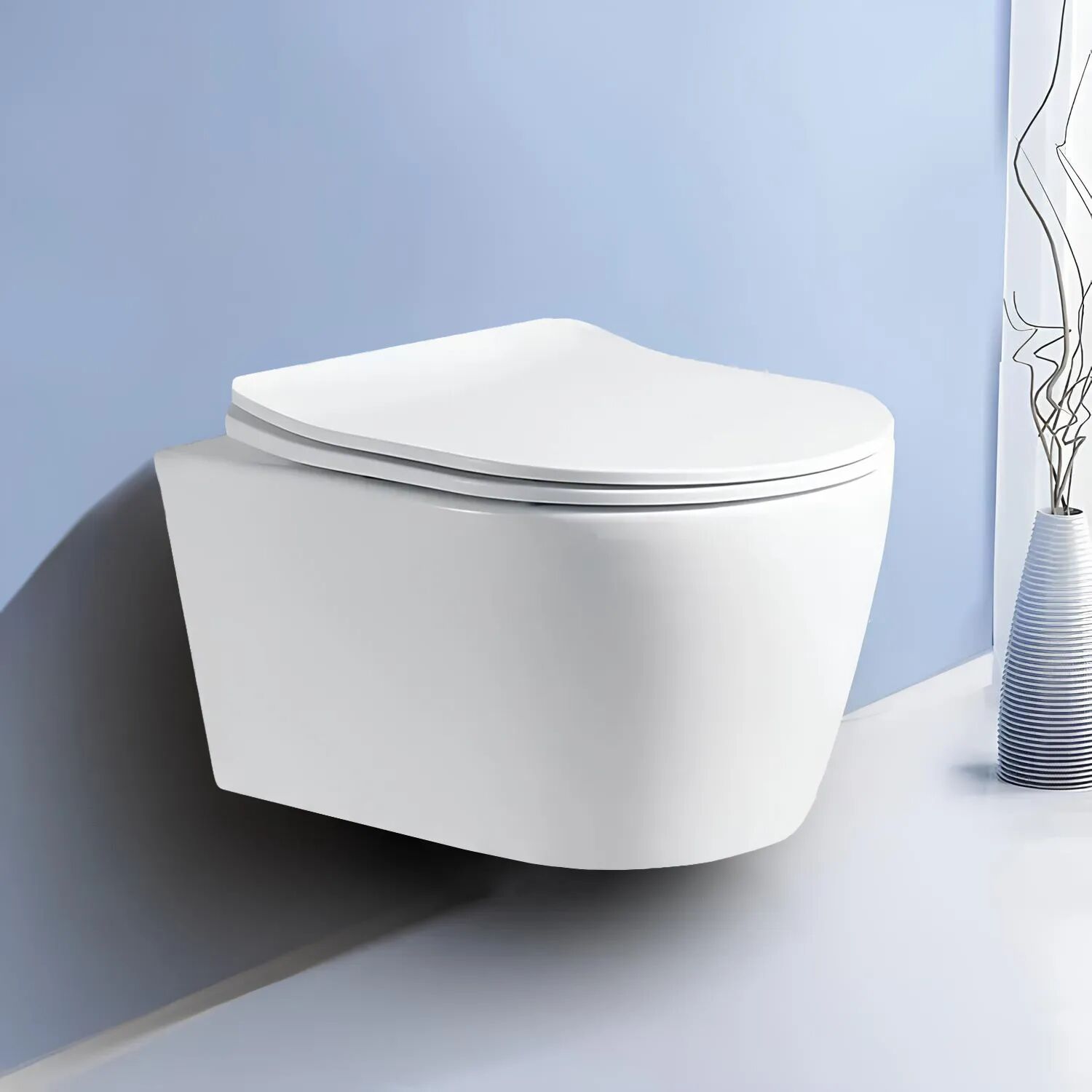 Унитаз CeruttiSPA Sella UF CT10362 подвесной, безободковый, с сиденьем микролифт, цвет белый - фото 1