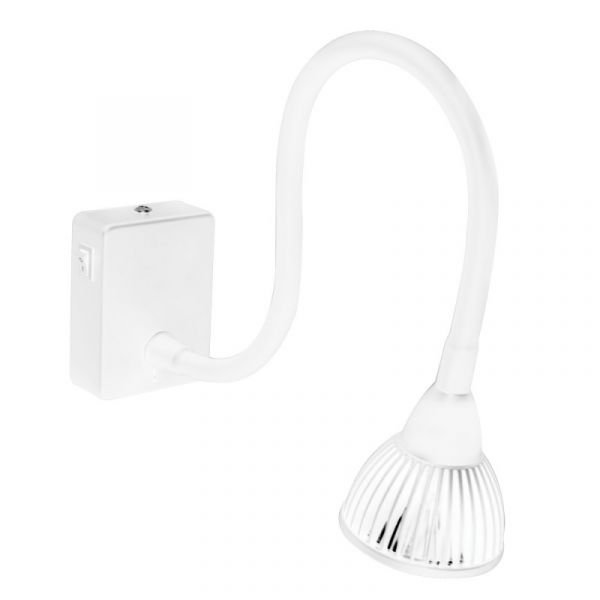 Бра Arte Lamp Cercare A4107AP-1WH, арматура белая, плафон металл белый, 6х40 см
