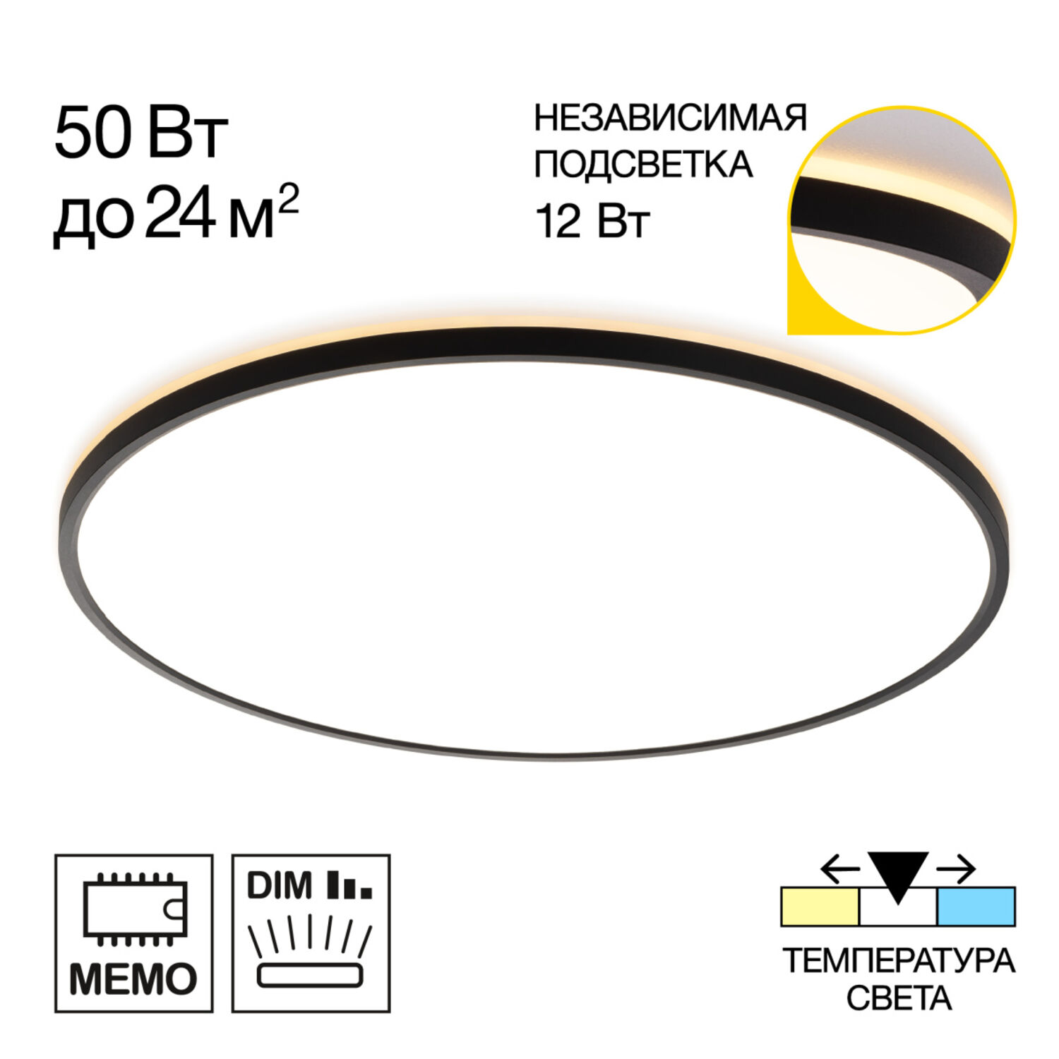 Накладной светильник Citilux Norma CL748601, арматура черная