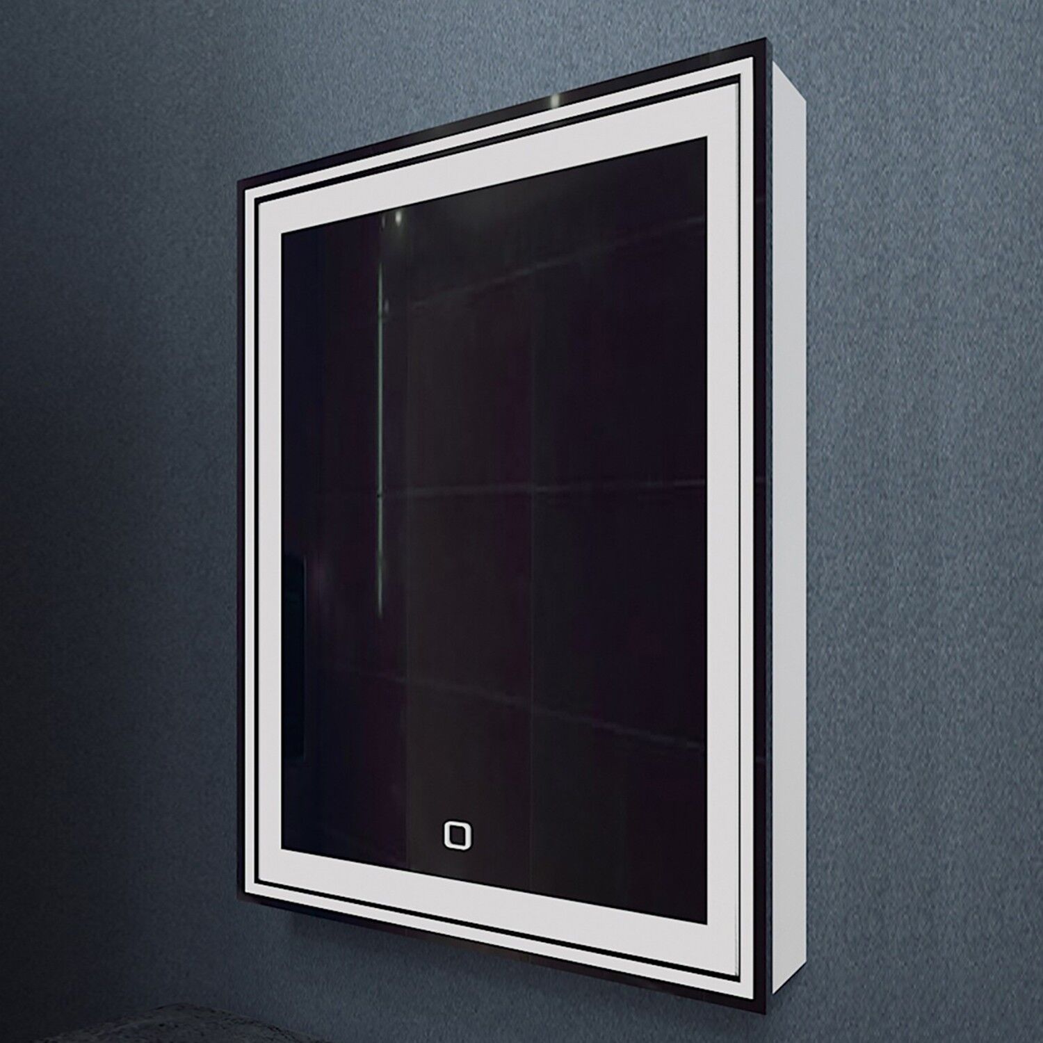 Шкаф-зеркало Mixline Мелис 60x80, левый, с подсветкой, цвет белый - фото 1