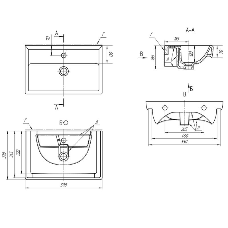 Мебель для ванной Dreja Tiny 60, с 1 ящиком, цвет белый глянец