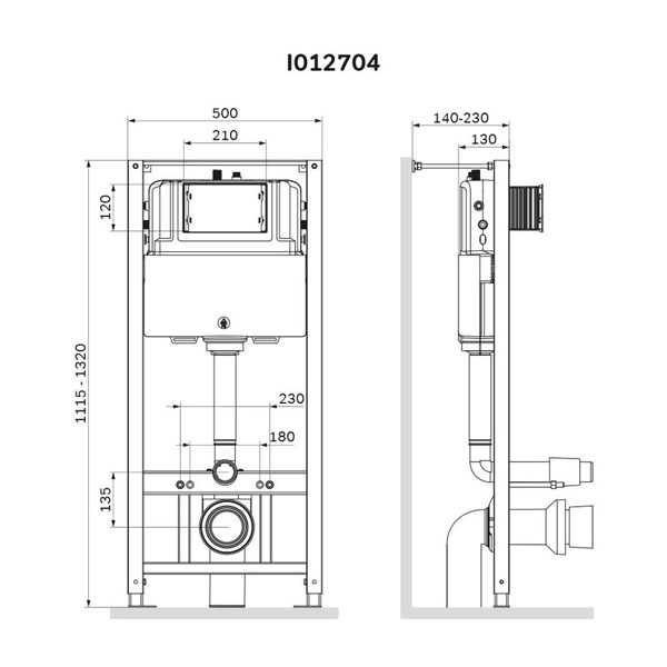 Инсталляция AM.PM Pro I012704 для подвесного унитаза