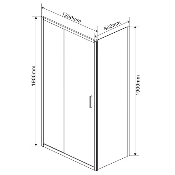 Душевой уголок Vincea Garda VSR-1G1 120x80, стекло прозрачное, профиль черный - фото 1