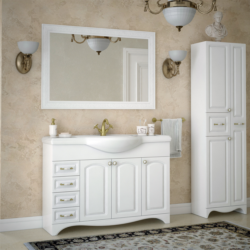 Мебель для ванной Corozo Классика 120, цвет белый