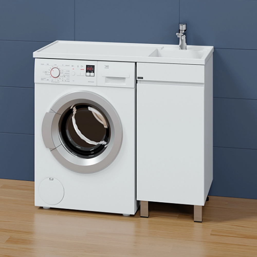 Тумба под раковину Санта Марс 38 напольная, цвет белый