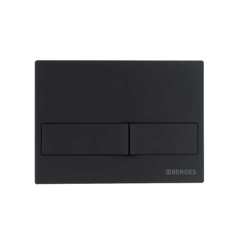 Комплект Berges Ventas Black Rimless унитаза с сиденьем микролифт и инсталляции с черной кнопкой