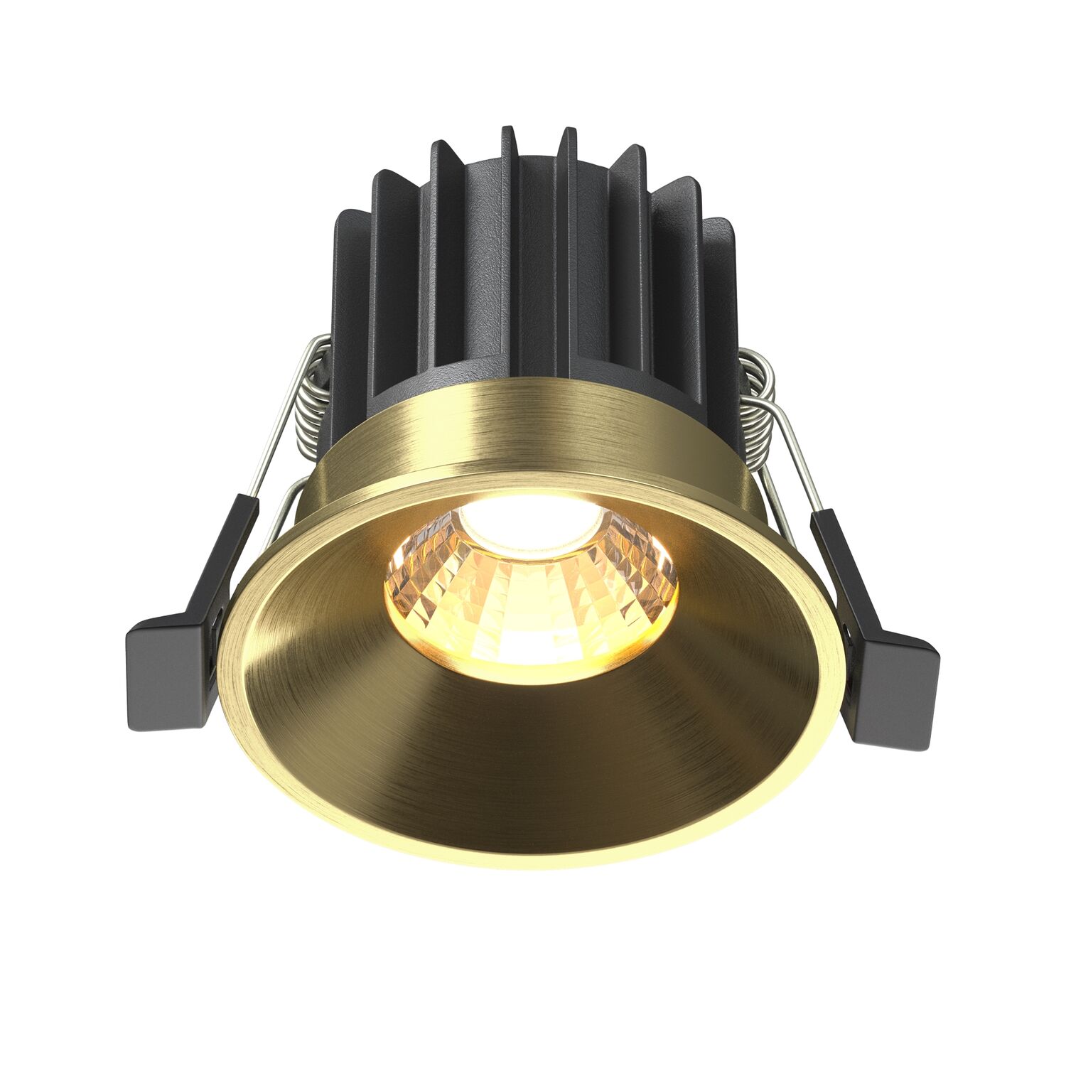 Встраиваемый светильник Maytoni Round DL058-7W3K-BS, арматура латунь   