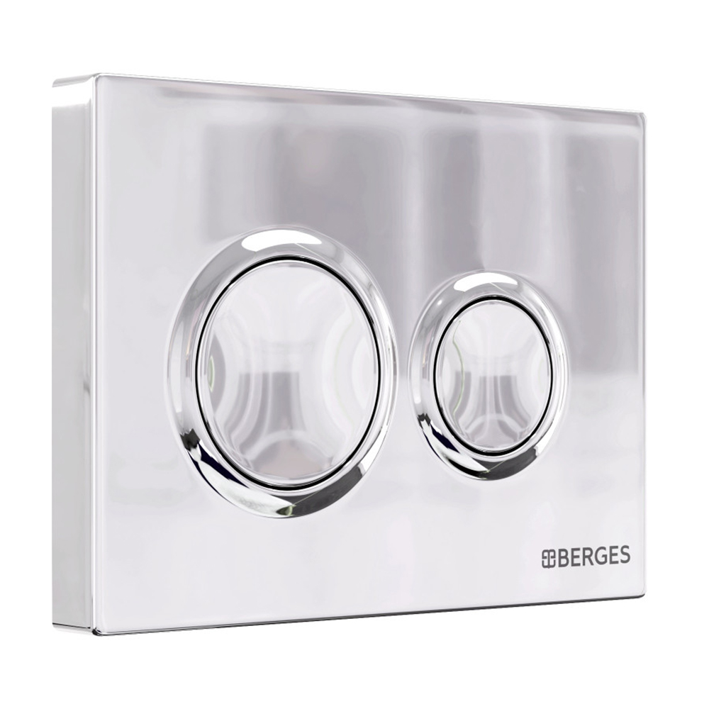 Комплект Berges 043377 унитаза Vita Rimless с сиденьем микролифт и инсталляции Novum с кнопкой O3 хром глянец - фото 1