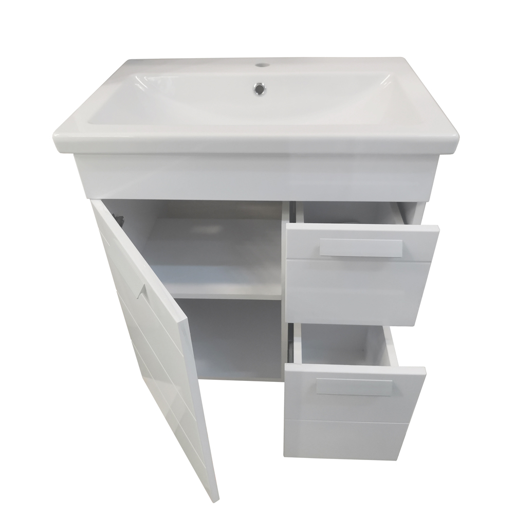 Тумба под раковину Corozo Денвер 70, цвет белый - фото 1