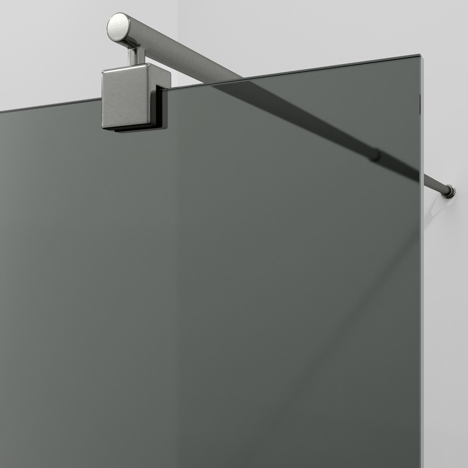 Душевая перегородка WasserKRAFT Rur 30W39GR-TG 90x200, стекло тонированное, профиль графит - фото 1