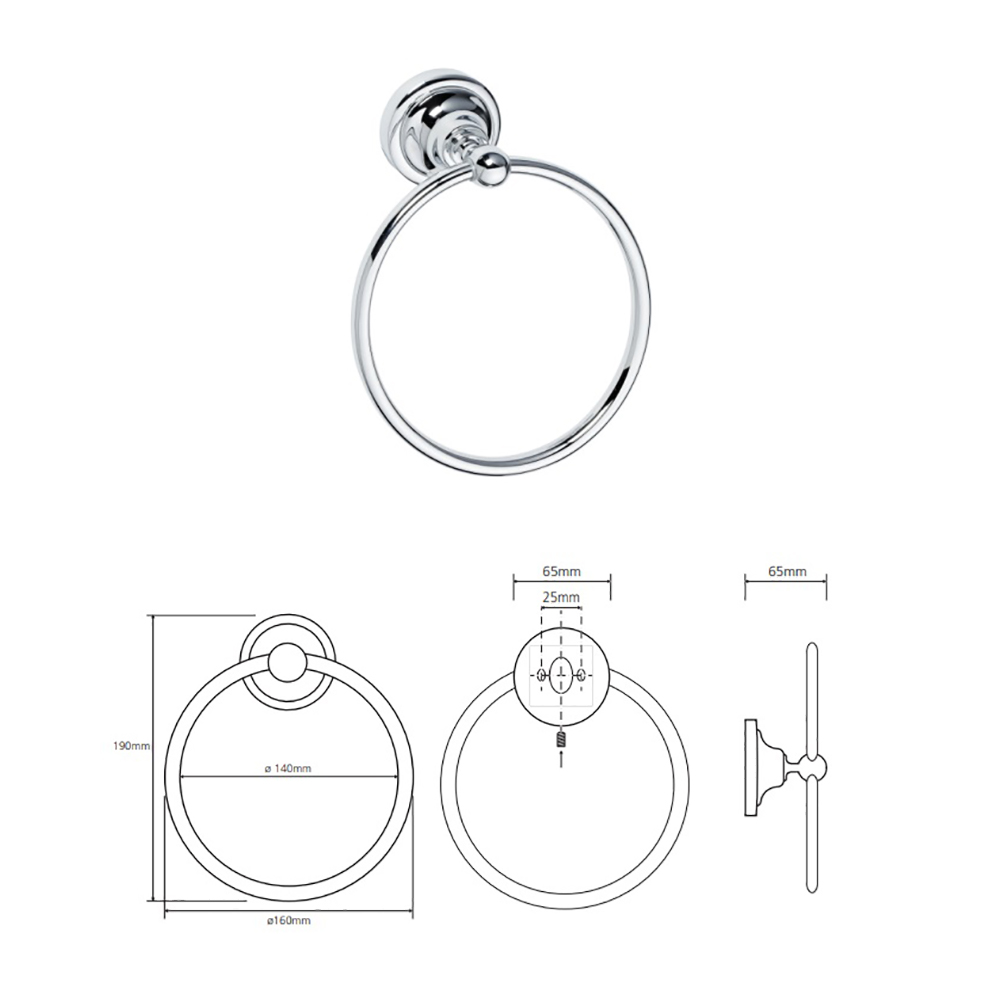 Полотенцедержатель Bemeta Retro 144304062 круглый