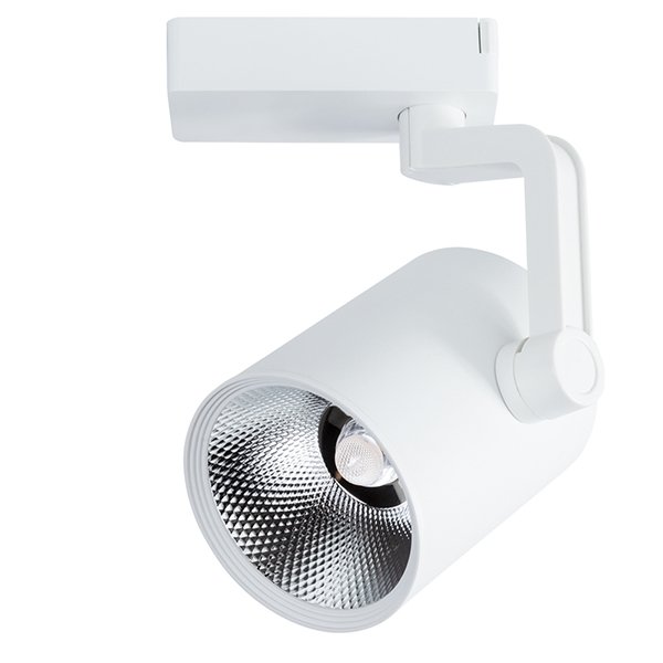 Трековый светильник Arte Lamp Traccia A2331PL-1WH, арматура белая, плафон металл белый, 12х10 см
