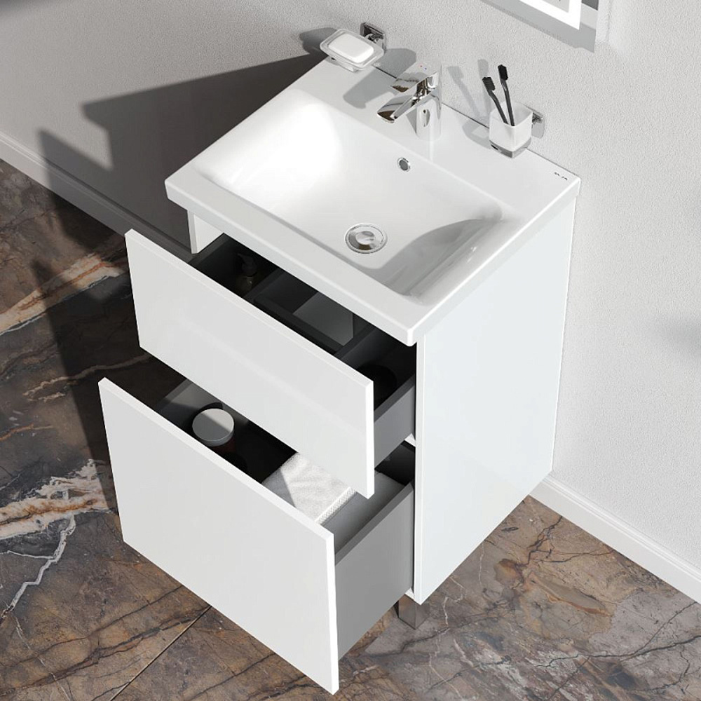 Мебель для ванной AM.PM Gem 50 напольная, цвет белый глянец - фото 1