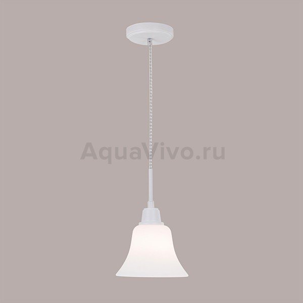 Подвесной светильник Citilux Модерн CL560110, арматура белая, плафон стекло белое, 18х18 см