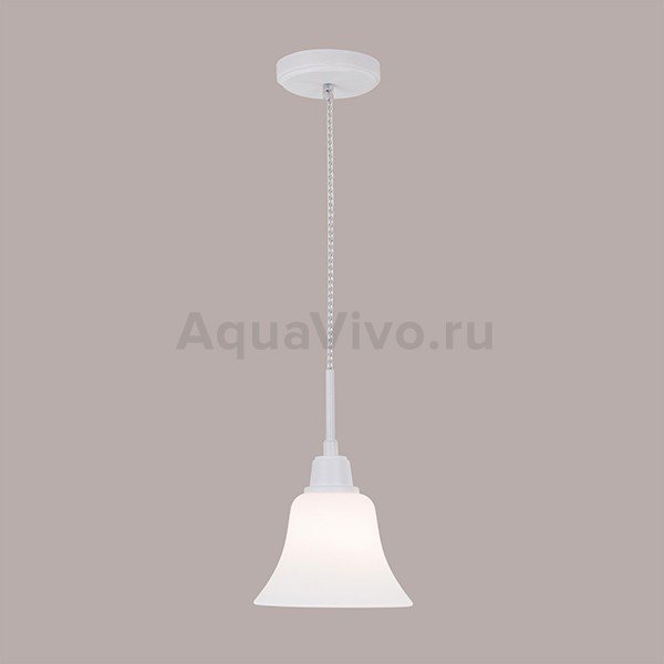 Подвесной светильник Citilux Модерн CL560110, арматура белая, плафон стекло белое, 18х18 см - фото 1