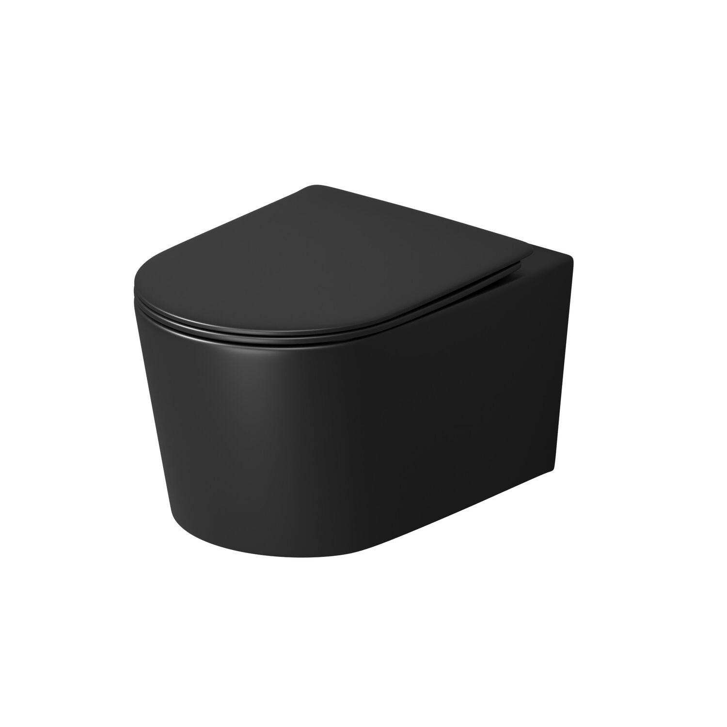 Унитаз Grossman Tornado GR-4499 BMSQ подвесной, безободковый, с сиденьем микролифт, цвет черный матовый