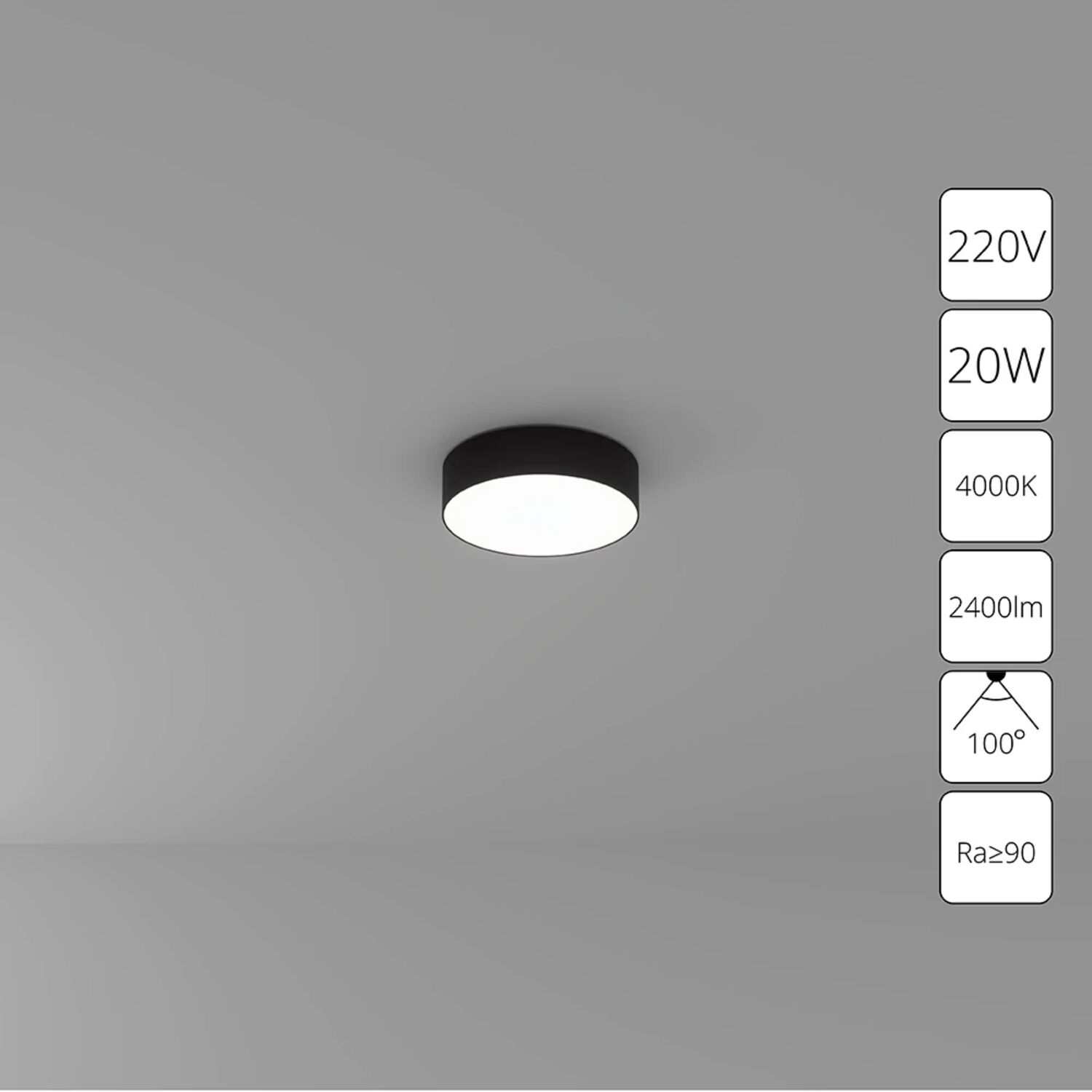 Потолочный светильник Arte Lamp Fado A6620PL-1BK, арматура черная   
