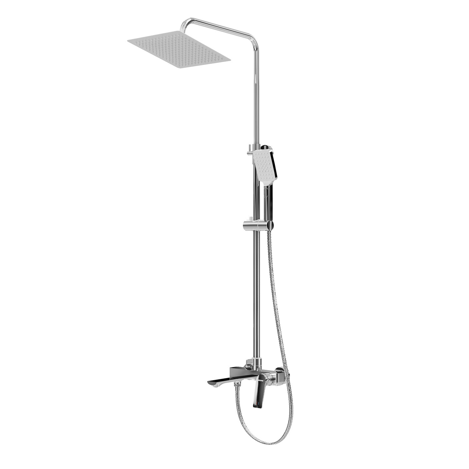 Душевая стойка Grossman Cosmo 500.K35.02.100, с верхним душем, смесителем, цвет хром глянцевый