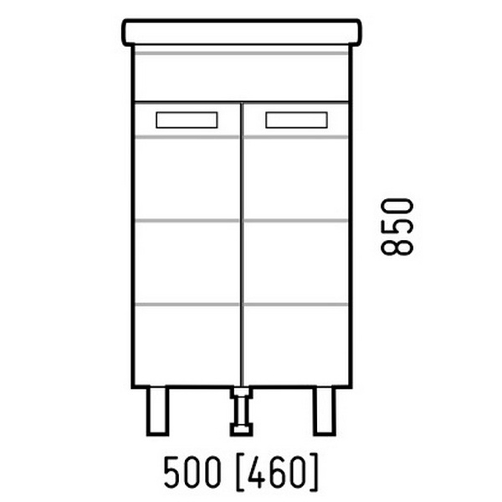 Тумба для раковины Corozo Денвер 50, цвет белый - фото 1