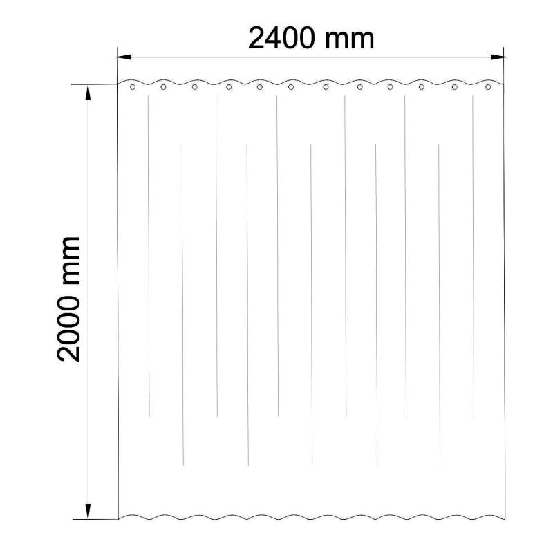 Штора для ванной WasserKRAFT Vils SC-10103, 240x200, цвет бежевый