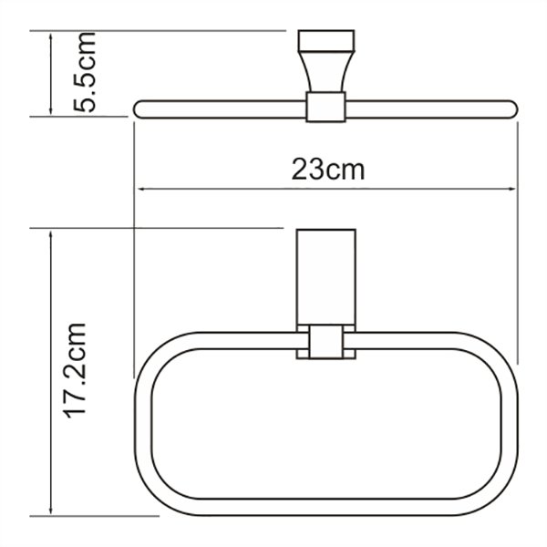 Полотенцедержатель WasserKRAFT Lopau K-6060, цвет хром