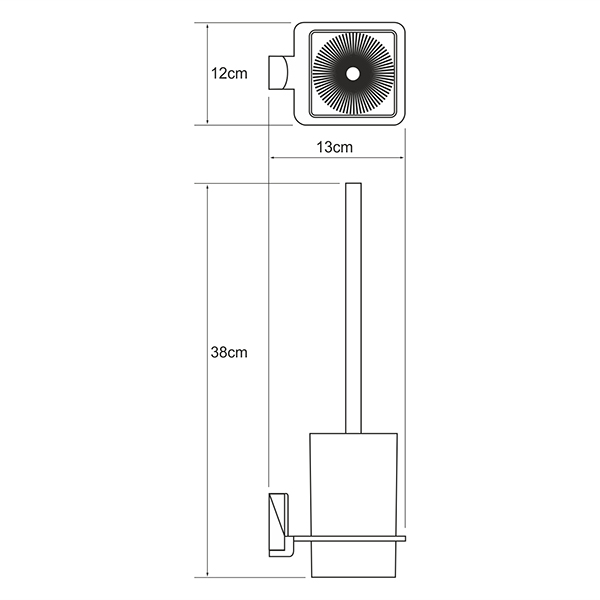 Ершик WasserKRAFT Leine K-5027WHITE для унитаза, цвет белый / хром - фото 1