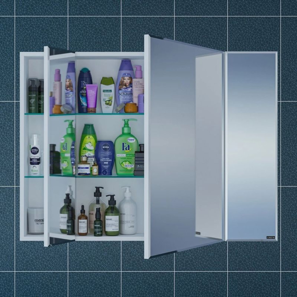 Мебель для ванной Санта Омега 100 напольная, с ящиками, цвет белый