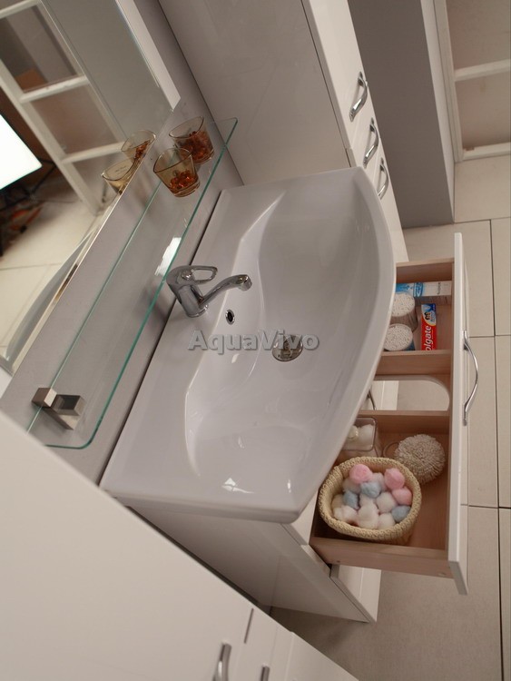 Мебель для ванной Акватон Ария 80 М цвет белый - фото 1
