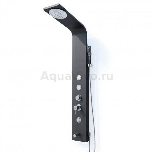 Душевая панель RGW Shower Panels SP-05B, с изливом и гидромассажем, цвет черный
