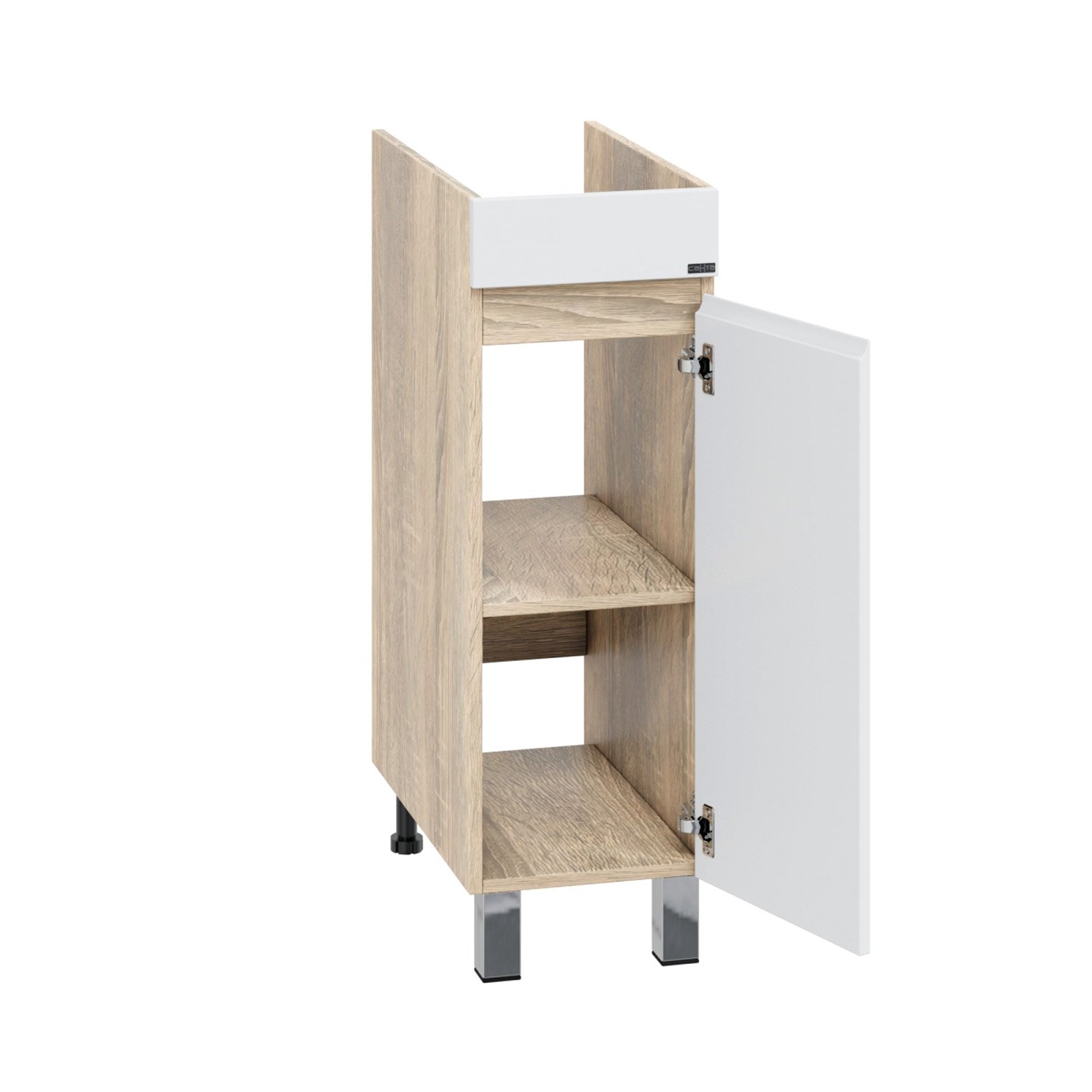 Тумба под раковину Санта Марс 29, цвет белый / янтарное дерево - фото 1